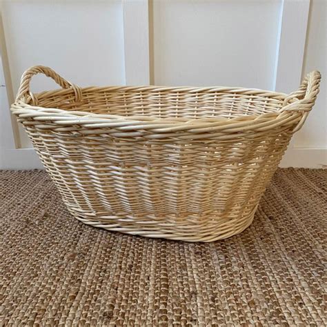 willow laundry basket with handles